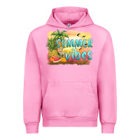 Fuchsia Pink summer vibes sunset and fruits Urban Hoodie - BarkalooDesign