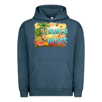 Pigment Midnight Navy summer vibes sunset and fruits Urban Hoodie - BarkalooDesign