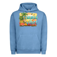 Pigment Pebble Blue summer vibes sunset and fruits Urban Hoodie - BarkalooDesign