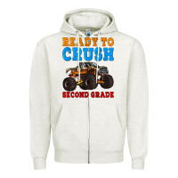 Oatmeal Heather ready to crush second grade Zipper Hoodie - Artiststas
