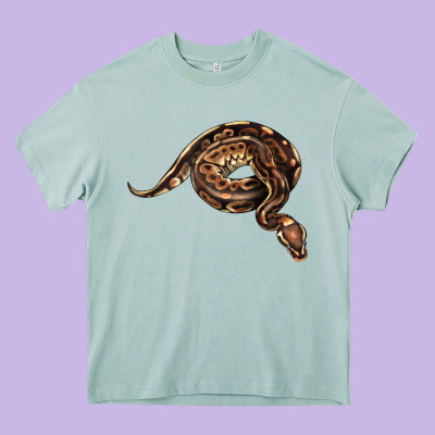Royal Ball Python Illustrations Heavy Core Tee Designed By Lillyallendesigns