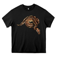 Black Royal Ball Python Illustrations Heavy Core Tee - LillyAllenDesigns