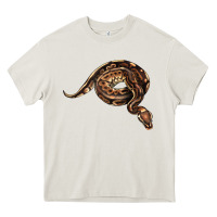Cream Royal Ball Python Illustrations Heavy Core Tee - LillyAllenDesigns