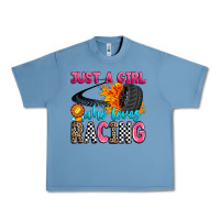 Pebble Blue just a girl who loves racing Urban Heavy Tee - Zillion Design Studio