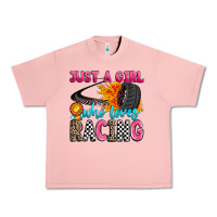 Salmon just a girl who loves racing Urban Heavy Tee - Zillion Design Studio