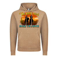 The World Needs More Cowboys Vintage Hoodie | Teevron