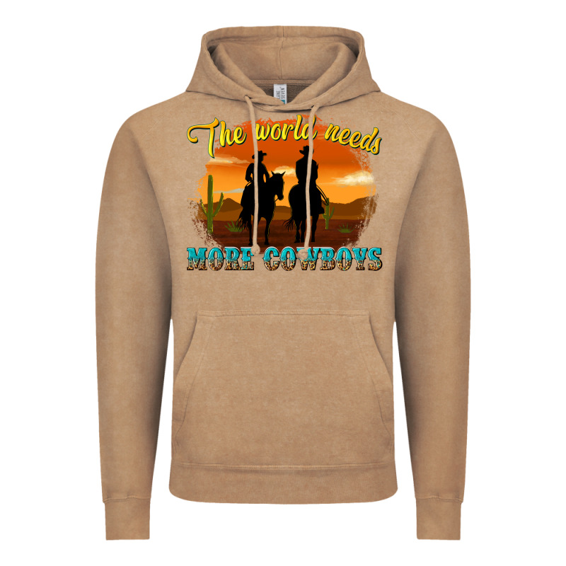 The World Needs More Cowboys Vintage Hoodie by texasbilliewilder | Teevron