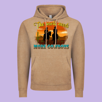 Vintage Hoodie the world needs more cowboys