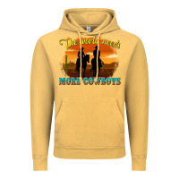 Vintage Mustard the world needs more cowboys Vintage Hoodie - texasbilliewilder