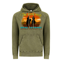 Vintage Olive the world needs more cowboys Vintage Hoodie - texasbilliewilder