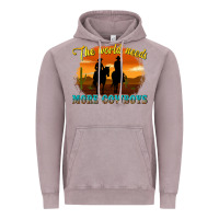 Vintage Zinc the world needs more cowboys Vintage Hoodie - texasbilliewilder