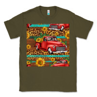Army Green western farm truck seamless pattern Classic Tee - HRA Design Shop