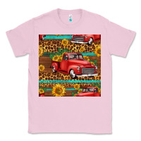 Bubblegum Pink western farm truck seamless pattern Classic Tee - HRA Design Shop