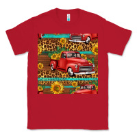 Red western farm truck seamless pattern Classic Tee - HRA Design Shop