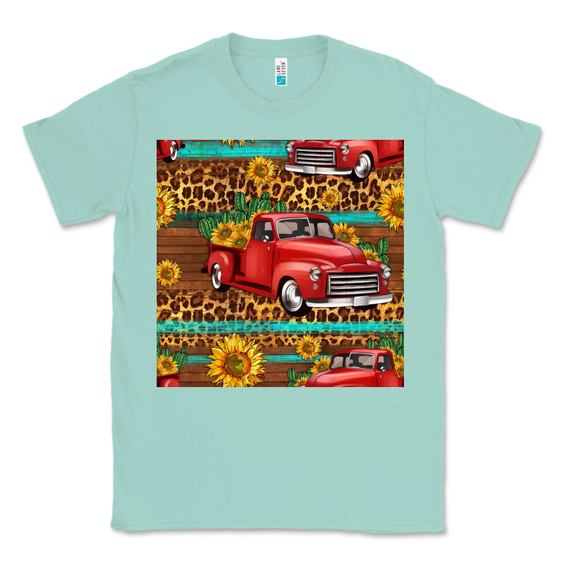 Western Farm Truck Seamless Pattern Classic Tee by HRA Design Shop | Teevron