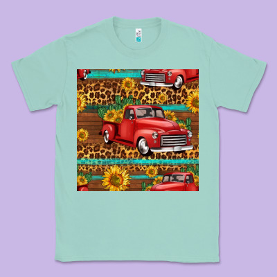 Western Farm Truck Seamless Pattern Classic Tee Designed By Hra Design Shop