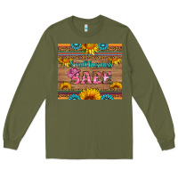 Army Green small business babe Long Sleeve Tee - HRA Design Shop