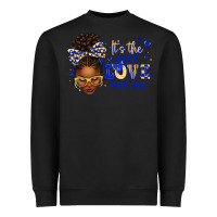 Black sorority colors blue and gold it's the self love f Heavyweight Sweatshirt - texasbilliewilder
