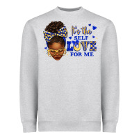 Heather Grey sorority colors blue and gold it's the self love f Heavyweight Sweatshirt - texasbilliewilder