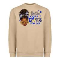 Mushroom sorority colors blue and gold it's the self love f Heavyweight Sweatshirt - texasbilliewilder