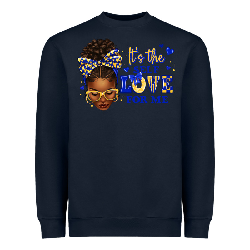 Sorority Colors Blue And Gold It's The Self Love F Heavyweight Sweatshirt by texasbilliewilder | Teevron