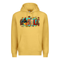 Antique Gold gobble with thanksgiving turkeys Premium Hoodie - MaliasSmallBusiness