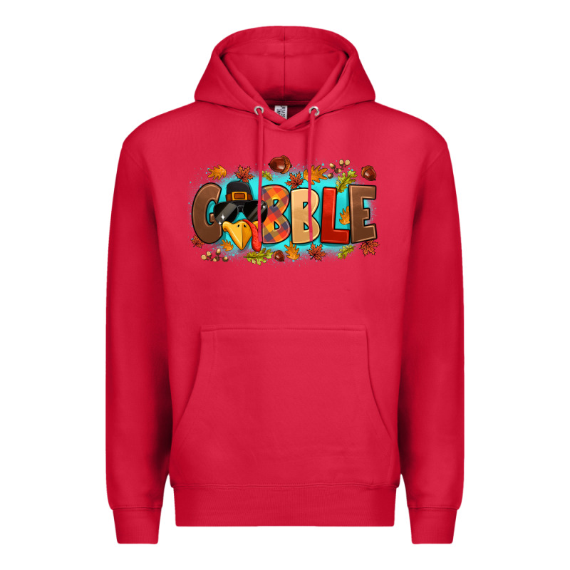 Gobble With Thanksgiving Turkeys Premium Hoodie by MaliasSmallBusiness | Teevron