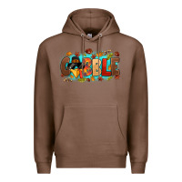 Chestnut gobble with thanksgiving turkeys Premium Hoodie - MaliasSmallBusiness