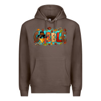 Coffee gobble with thanksgiving turkeys Premium Hoodie - MaliasSmallBusiness