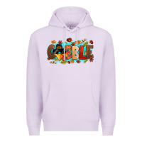 Lilac gobble with thanksgiving turkeys Premium Hoodie - MaliasSmallBusiness