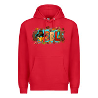 Red gobble with thanksgiving turkeys Premium Hoodie - MaliasSmallBusiness