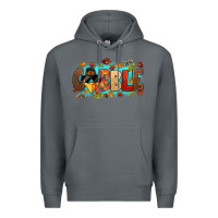 Rock gobble with thanksgiving turkeys Premium Hoodie - MaliasSmallBusiness