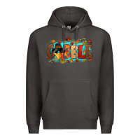 Smoke gobble with thanksgiving turkeys Premium Hoodie - MaliasSmallBusiness