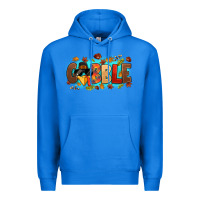 True Royal gobble with thanksgiving turkeys Premium Hoodie - MaliasSmallBusiness