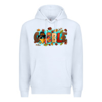 White gobble with thanksgiving turkeys Premium Hoodie - MaliasSmallBusiness