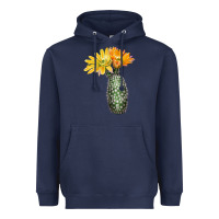 Navy texas rainbow cactus Heavyweight Hoodie - LillyAllenDesigns