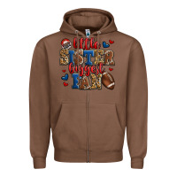 Chestnut little sister biggest fan american football Zipper Hoodie - Jasminsmagicworld