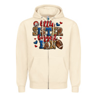 Sandshell little sister biggest fan american football Zipper Hoodie - Jasminsmagicworld