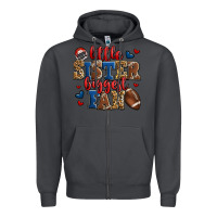 Smoke little sister biggest fan american football Zipper Hoodie - Jasminsmagicworld
