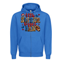 True Royal little sister biggest fan american football Zipper Hoodie - Jasminsmagicworld