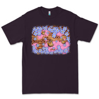 Plum easter butterfly leopard background Premium Tee - Artiststas
