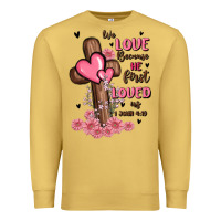 Antique Gold valentine cross Premium Sweatshirt - MaliasSmallBusiness