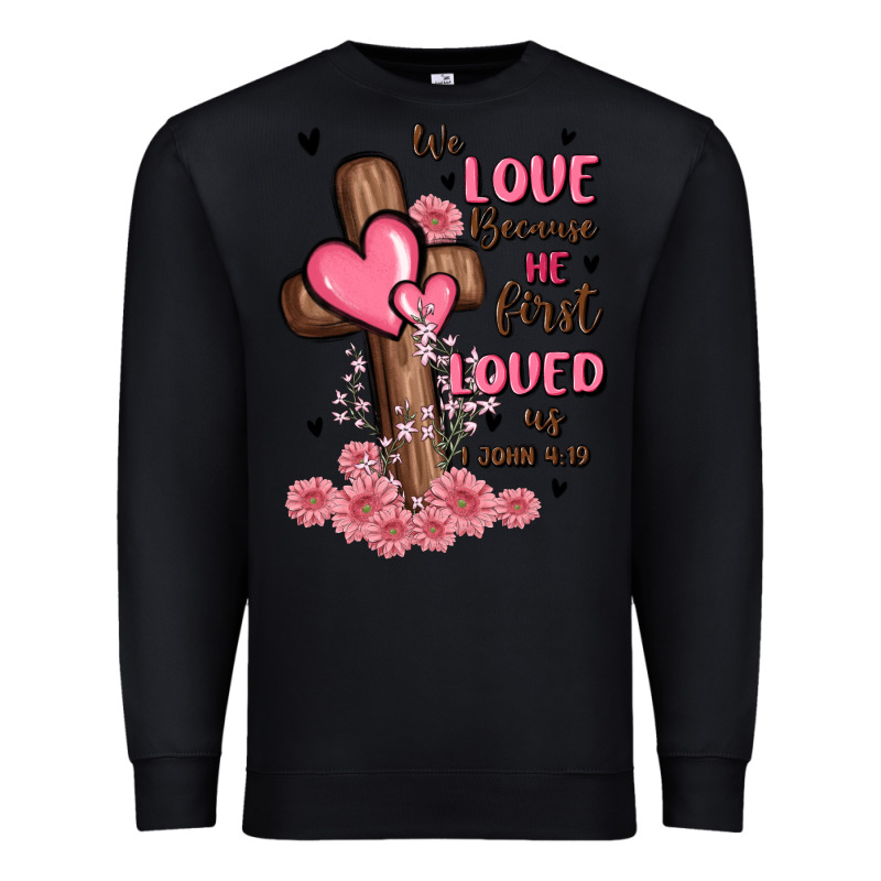 Valentine Cross Premium Sweatshirt by MaliasSmallBusiness | Teevron