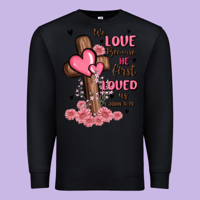 Valentine Cross Premium Sweatshirt Designed By Maliassmallbusiness