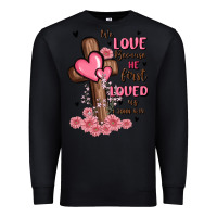 Black valentine cross Premium Sweatshirt - MaliasSmallBusiness