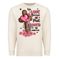 Sandshell valentine cross Premium Sweatshirt - MaliasSmallBusiness