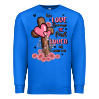 True Royal valentine cross Premium Sweatshirt - MaliasSmallBusiness