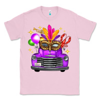 Bubblegum Pink mardi gras truck leopard mask Classic Tee - FaDigitalArtStudio