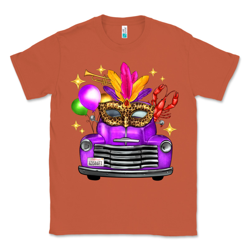 Mardi Gras Truck Leopard Mask Classic Tee by FaDigitalArtStudio | Teevron