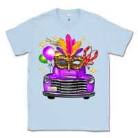 Dusty Blue mardi gras truck leopard mask Classic Tee - FaDigitalArtStudio
